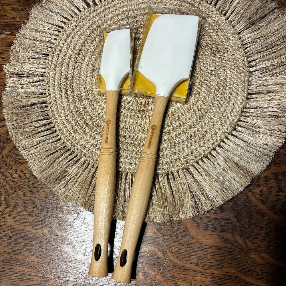 Le Creuset White Silicone Spatula Set of 2